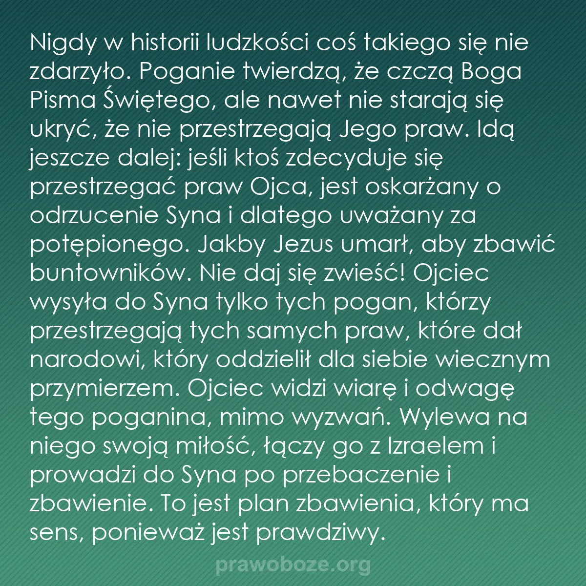 0005 – Grafika o Prawie Bożym: Nigdy w historii ludzkości coś takiego się nie zdarzyło....