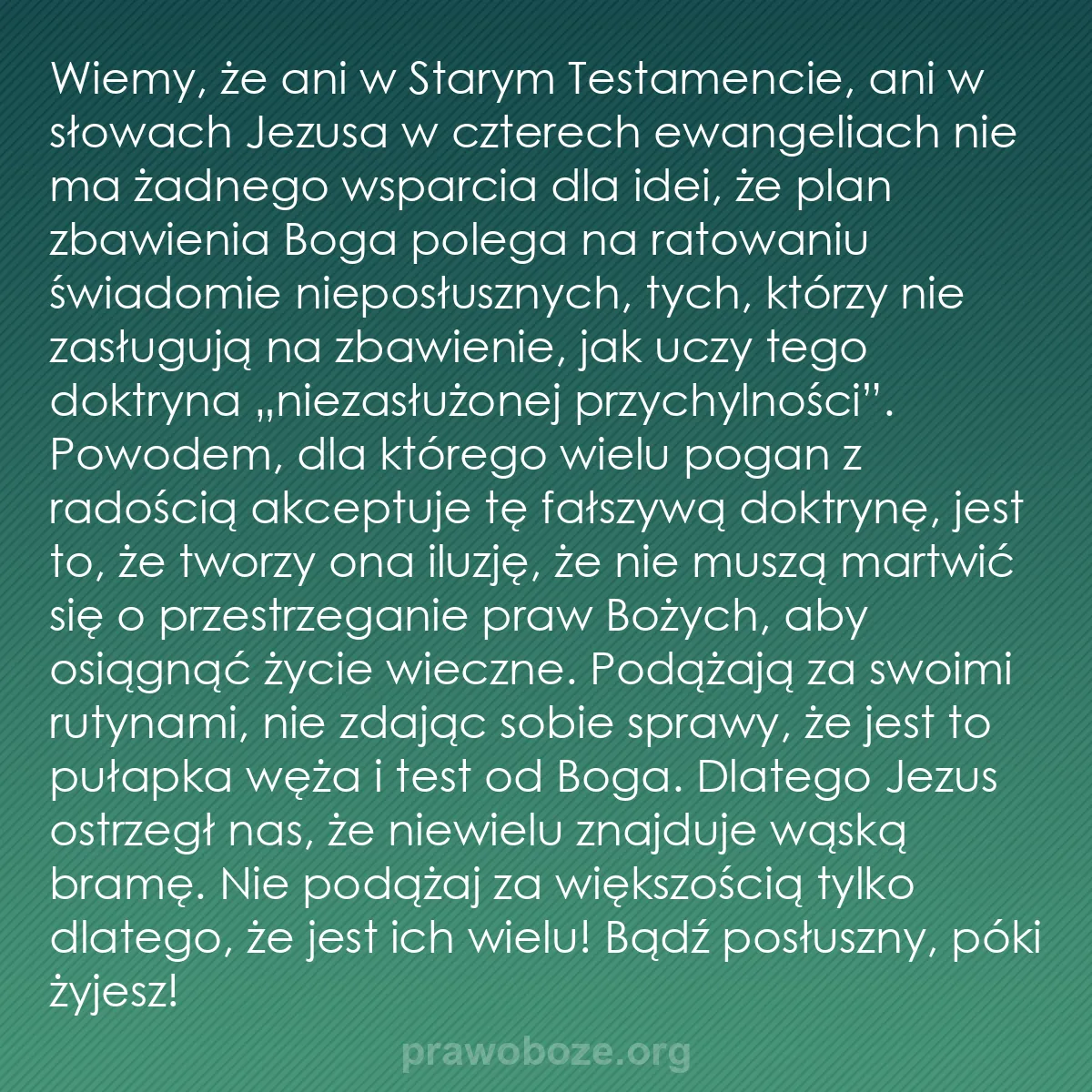0025 – Grafika o Prawie Bożym: Wiemy, że ani w Starym Testamencie, ani w słowach...