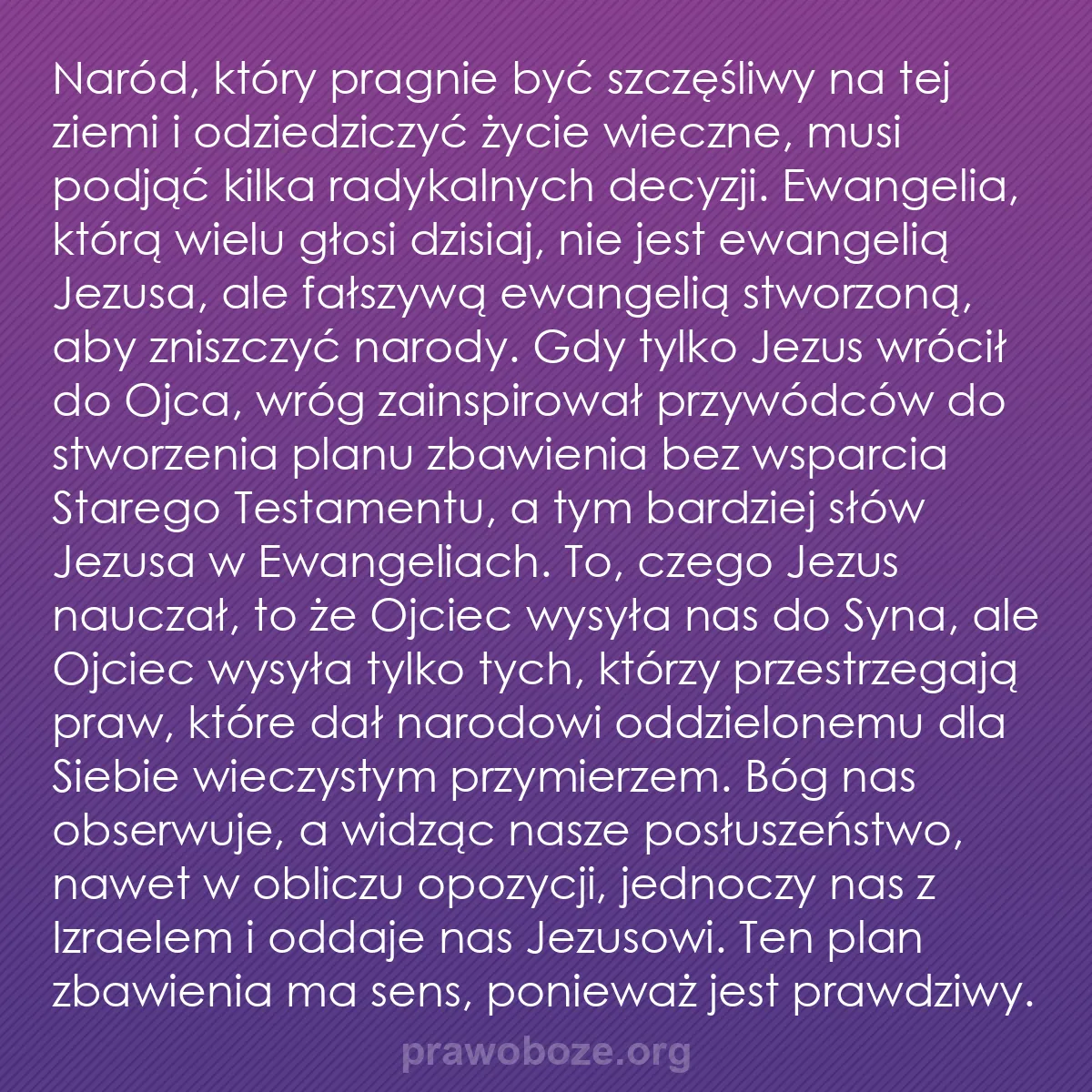0031 – Grafika o Prawie Bożym: Naród, który pragnie być szczęśliwy na tej ziemi i...