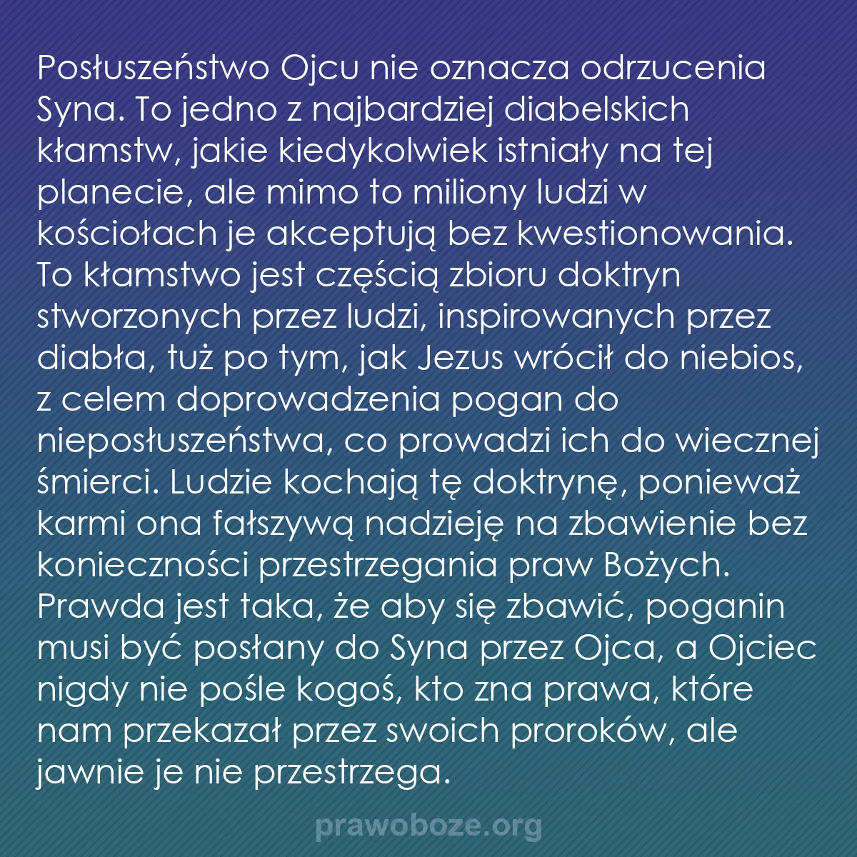 0037 – Grafika o Prawie Bożym: Posłuszeństwo Ojcu nie oznacza odrzucenia Syna. To...
