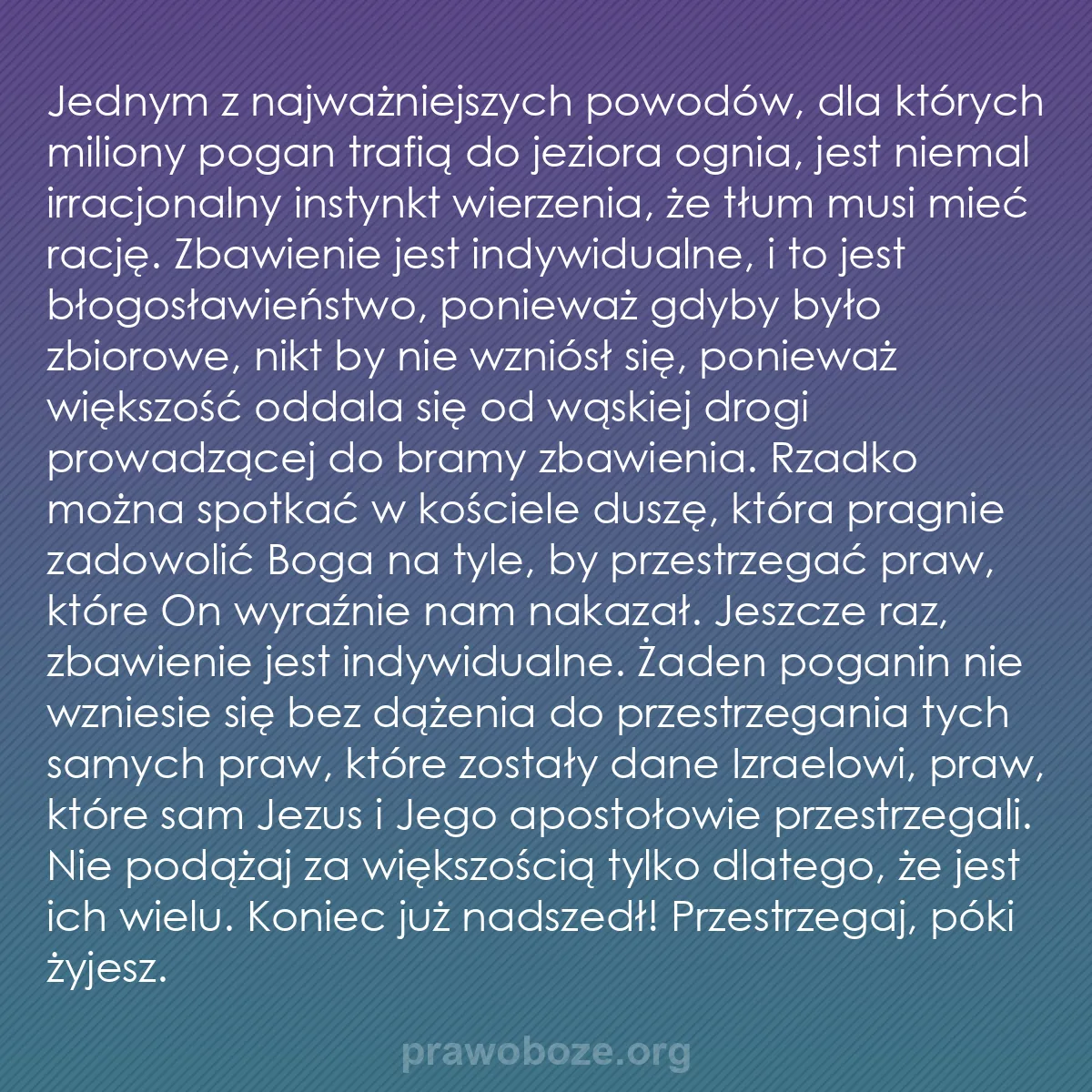 0042 – Grafika o Prawie Bożym: Jednym z najważniejszych powodów, dla których miliony...