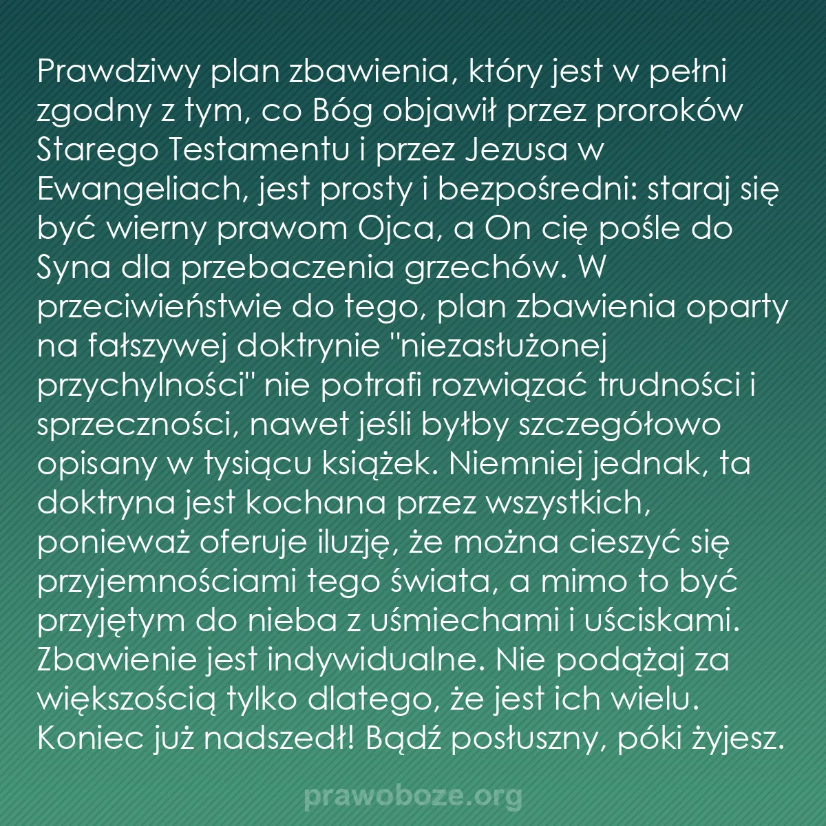 0045 – Grafika o Prawie Bożym: Prawdziwy plan zbawienia, który jest w pełni zgodny...