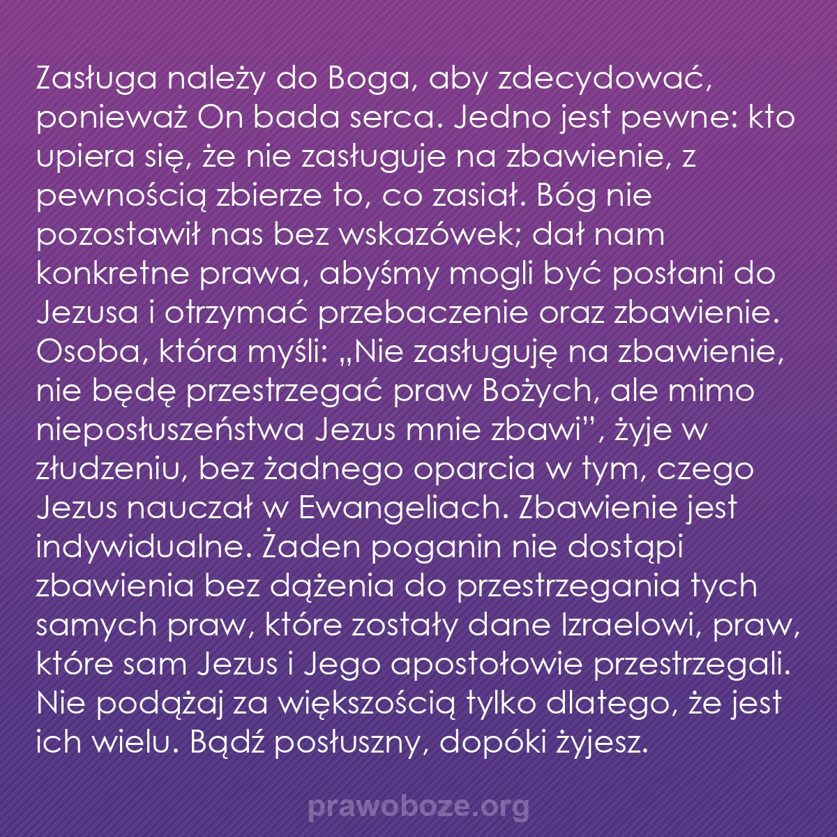 0051 – Grafika o Prawie Bożym: Zasługa należy do Boga, aby zdecydować, ponieważ On...