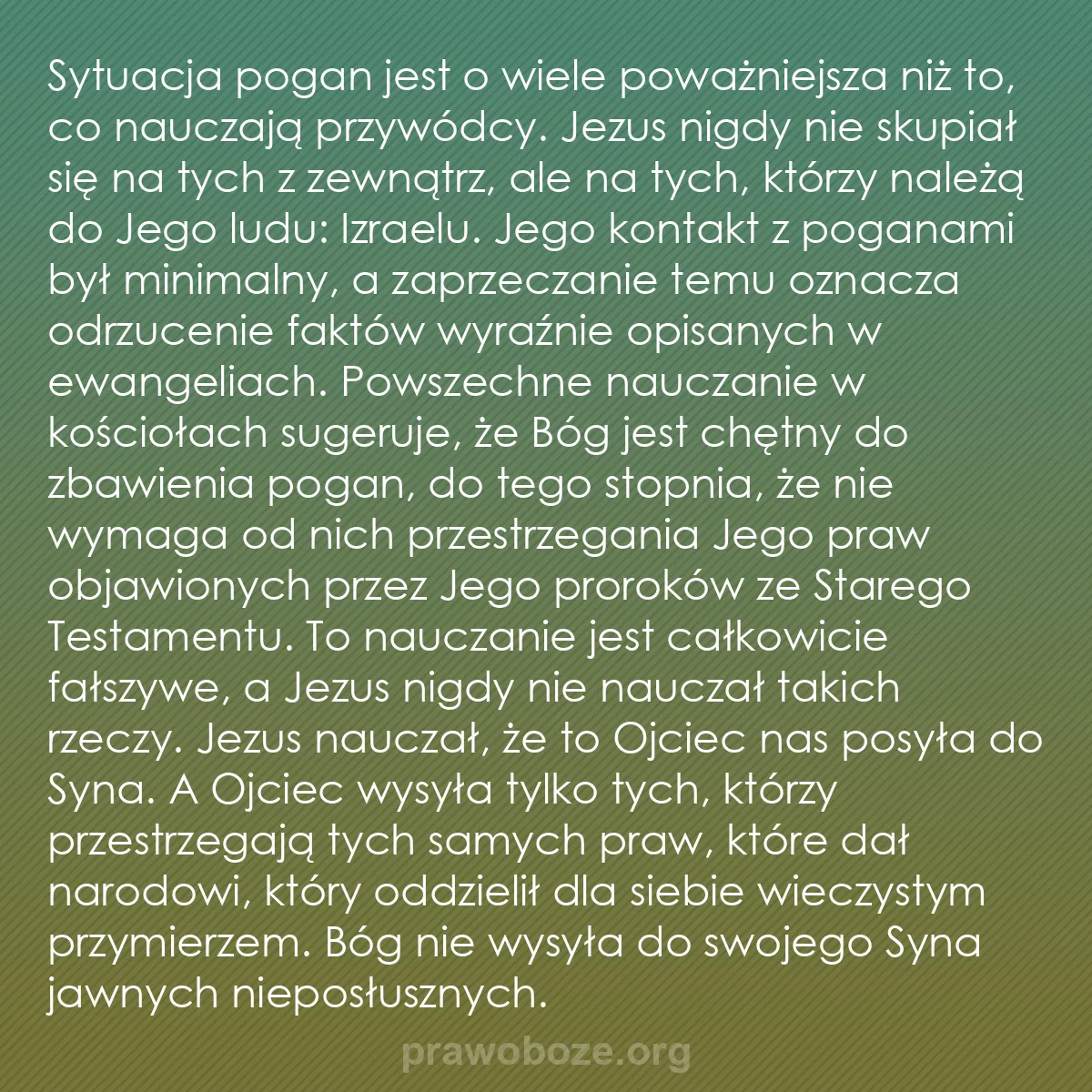 0063 – Grafika o Prawie Bożym: Sytuacja pogan jest o wiele poważniejsza niż to, co...