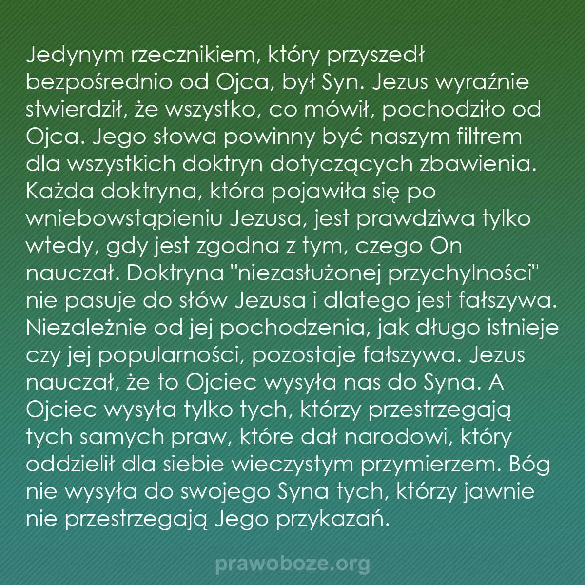0070 – Grafika o Prawie Bożym: Jedynym rzecznikiem, który przyszedł bezpośrednio...