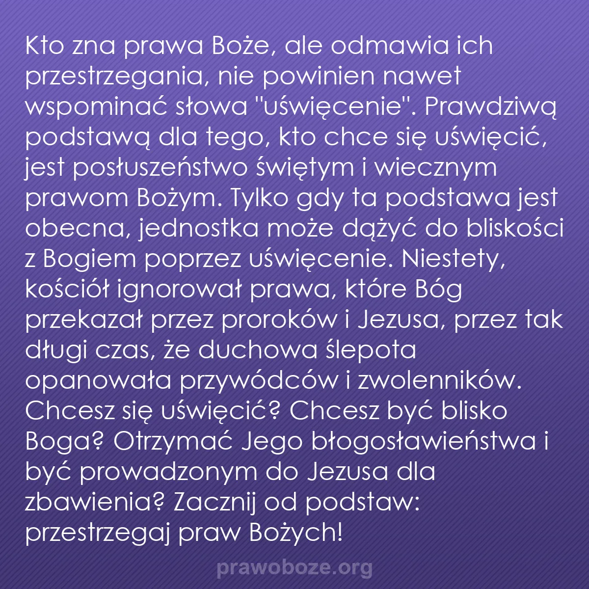 0078 – Grafika o Prawie Bożym: Kto zna prawa Boże, ale odmawia ich przestrzegania,...