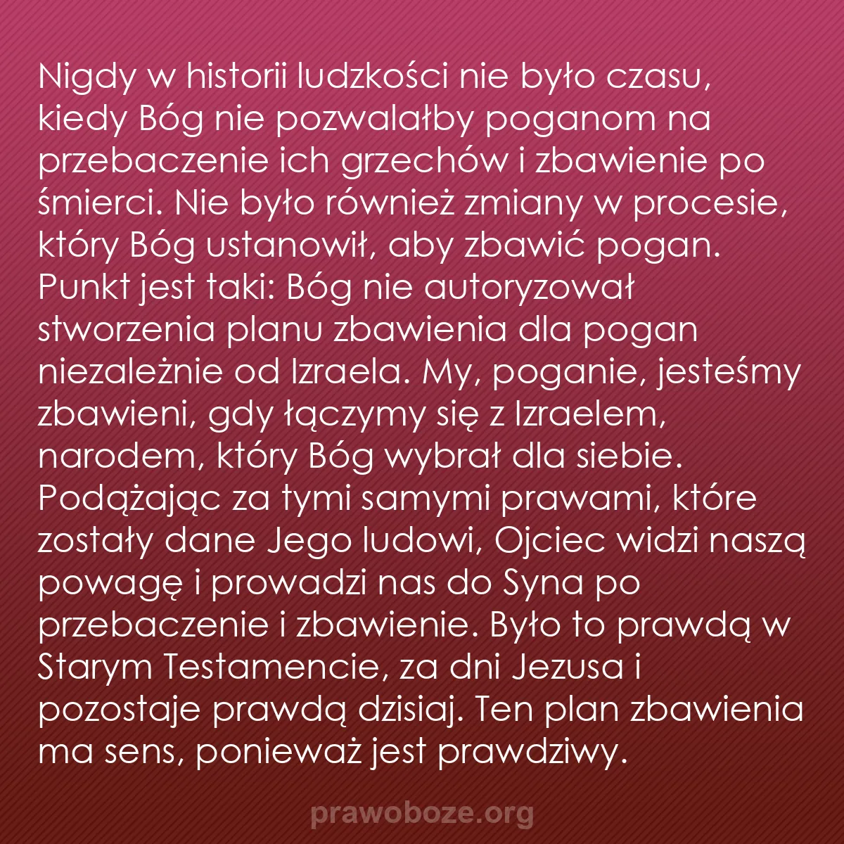 0079 – Grafika o Prawie Bożym: Nigdy w historii ludzkości nie było czasu, kiedy Bóg...