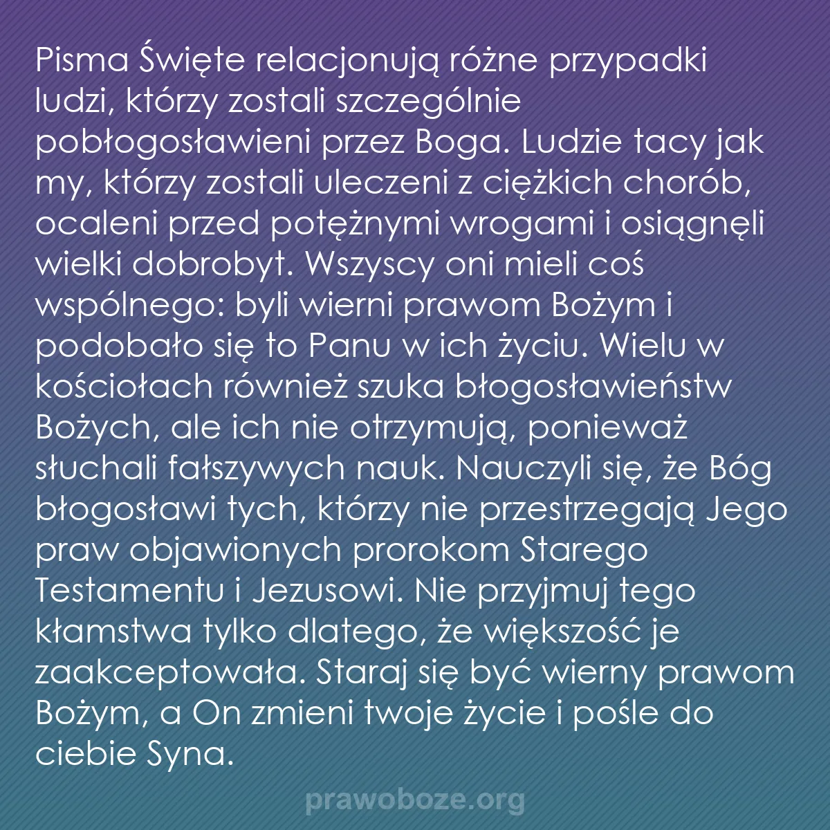 0082 – Grafika o Prawie Bożym: Pisma Święte relacjonują różne przypadki ludzi, którzy...