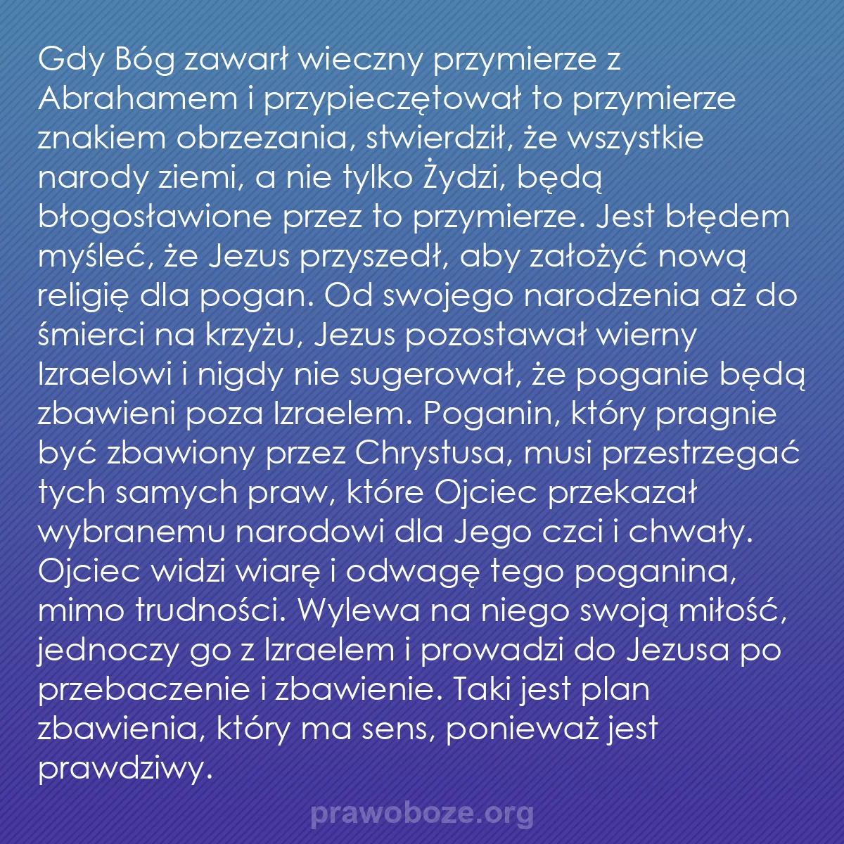 0087 – Grafika o Prawie Bożym: Gdy Bóg zawarł wieczny przymierze z Abrahamem i przypieczętował...