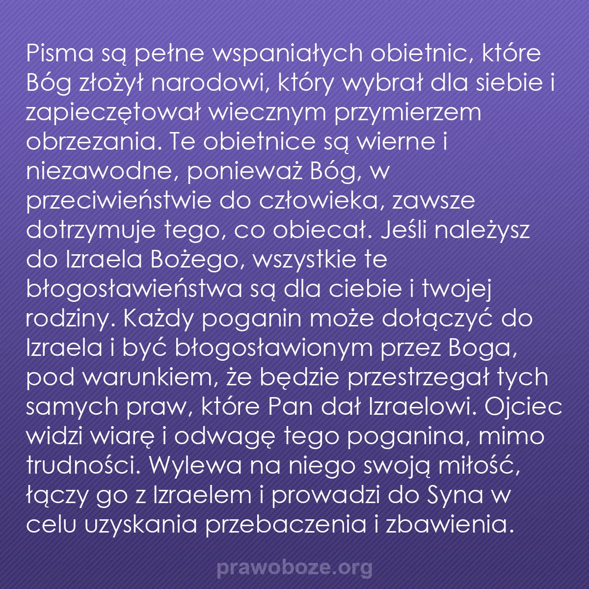 0098 – Grafika o Prawie Bożym: Pisma są pełne wspaniałych obietnic, które Bóg złożył...