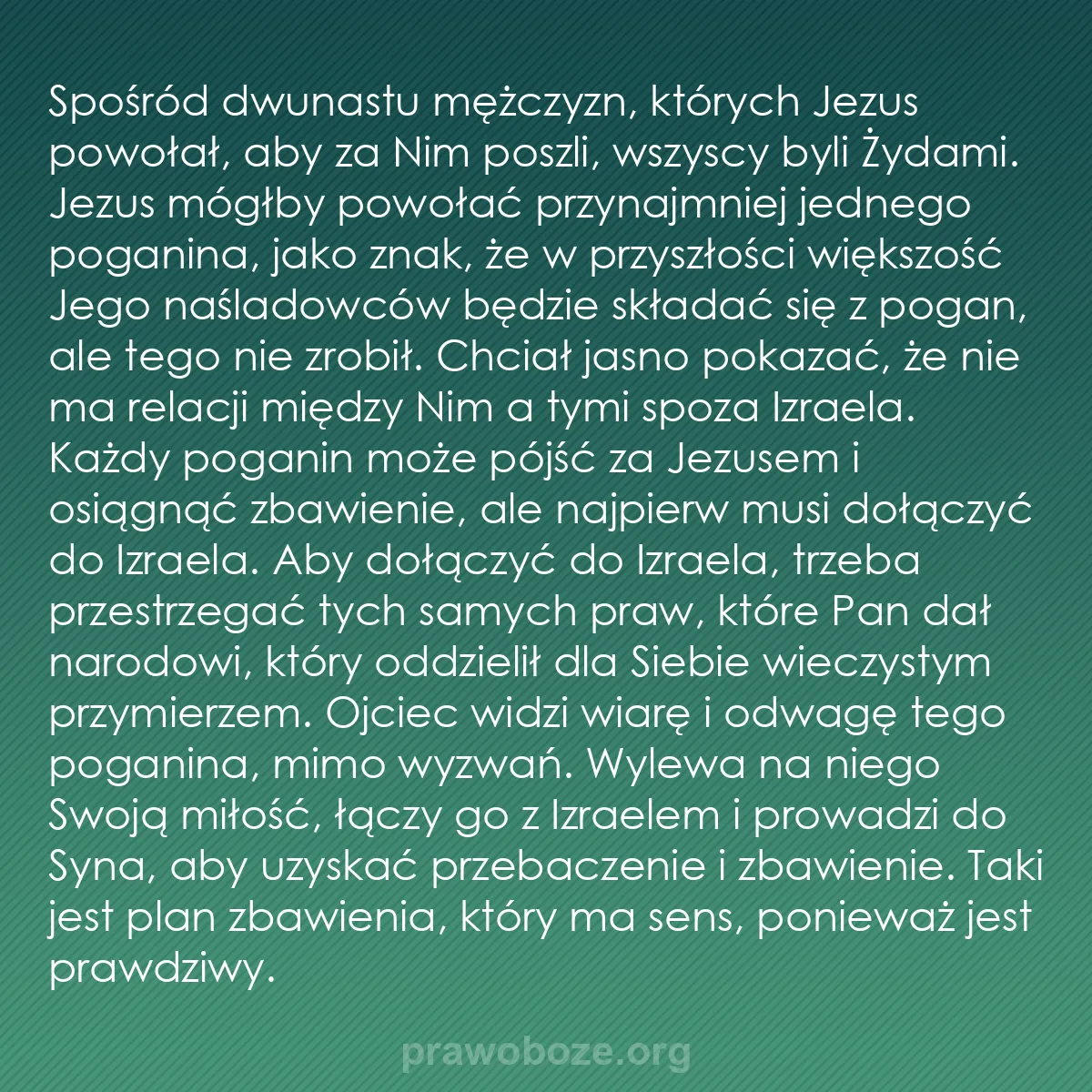 0105 – Grafika o Prawie Bożym: Spośród dwunastu mężczyzn, których Jezus powołał,...