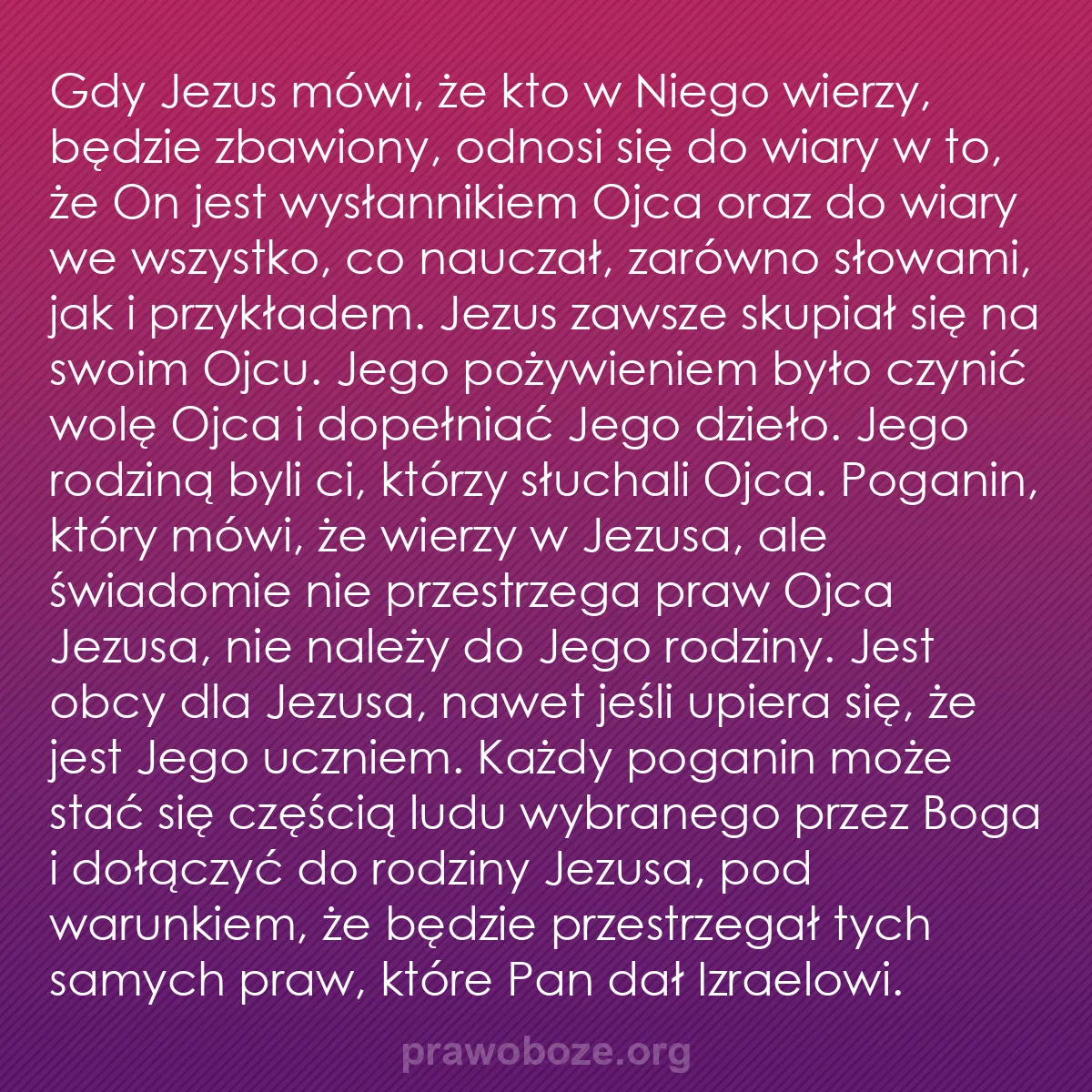 0141 – Grafika o Prawie Bożym: Gdy Jezus mówi, że kto w Niego wierzy, będzie zbawiony,...