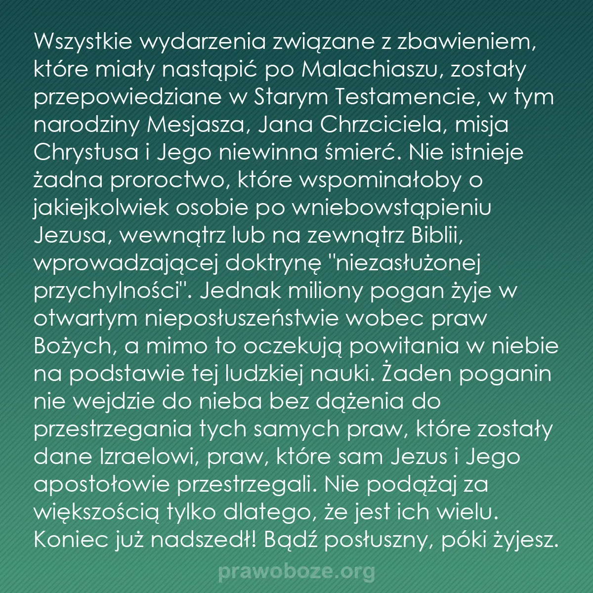 0145 – Grafika o Prawie Bożym: Wszystkie wydarzenia związane z zbawieniem, które...