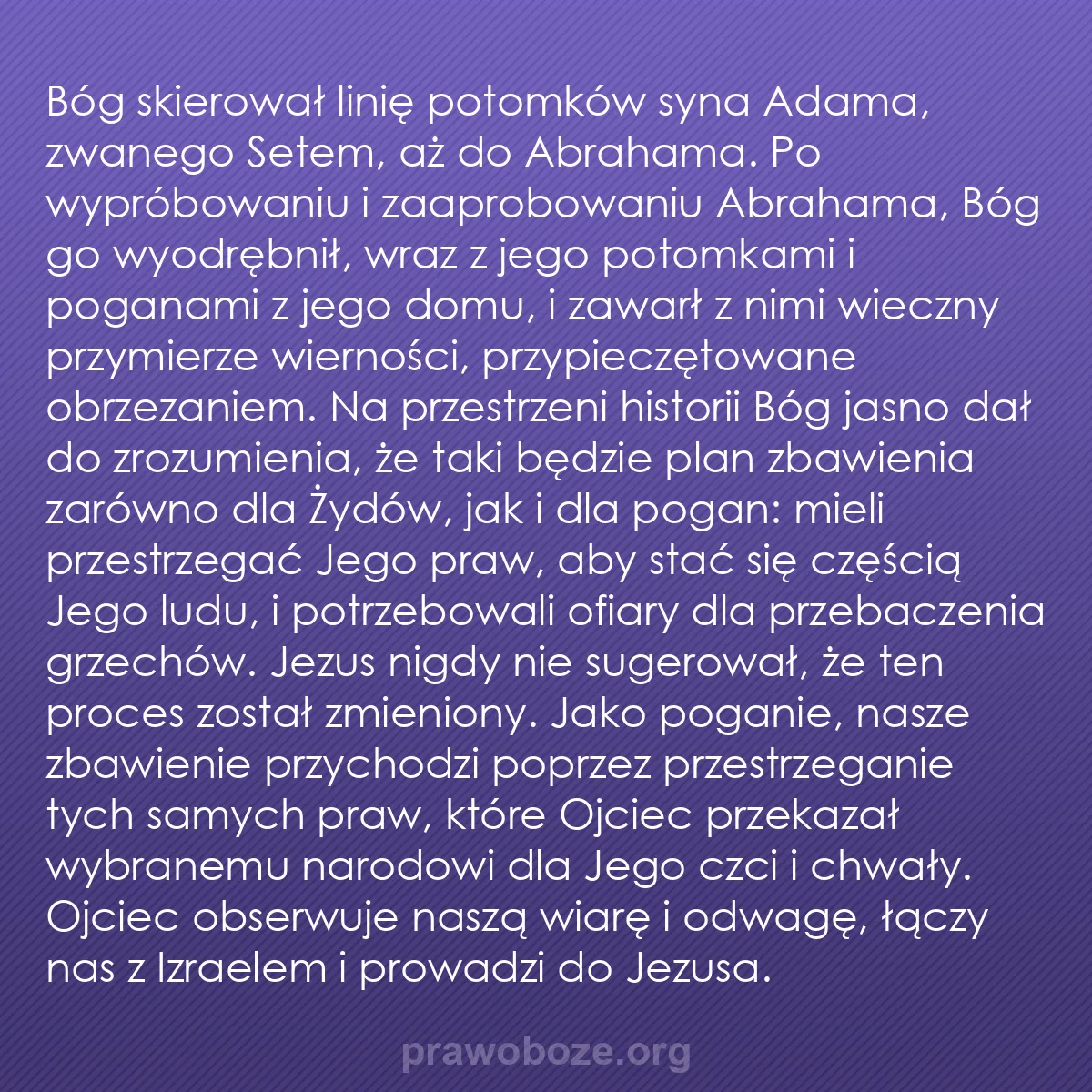 0158 – Grafika o Prawie Bożym: Bóg skierował linię potomków syna Adama, zwanego Setem,...