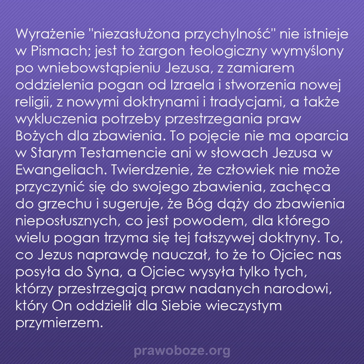0178 – Grafika o Prawie Bożym: Wyrażenie "niezasłużona przychylność" nie istnieje...