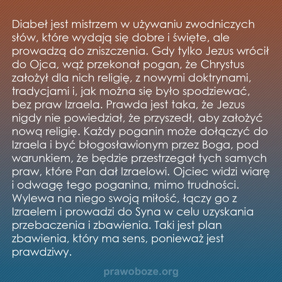 0212 – Grafika o Prawie Bożym: Diabeł jest mistrzem w używaniu zwodniczych słów,...