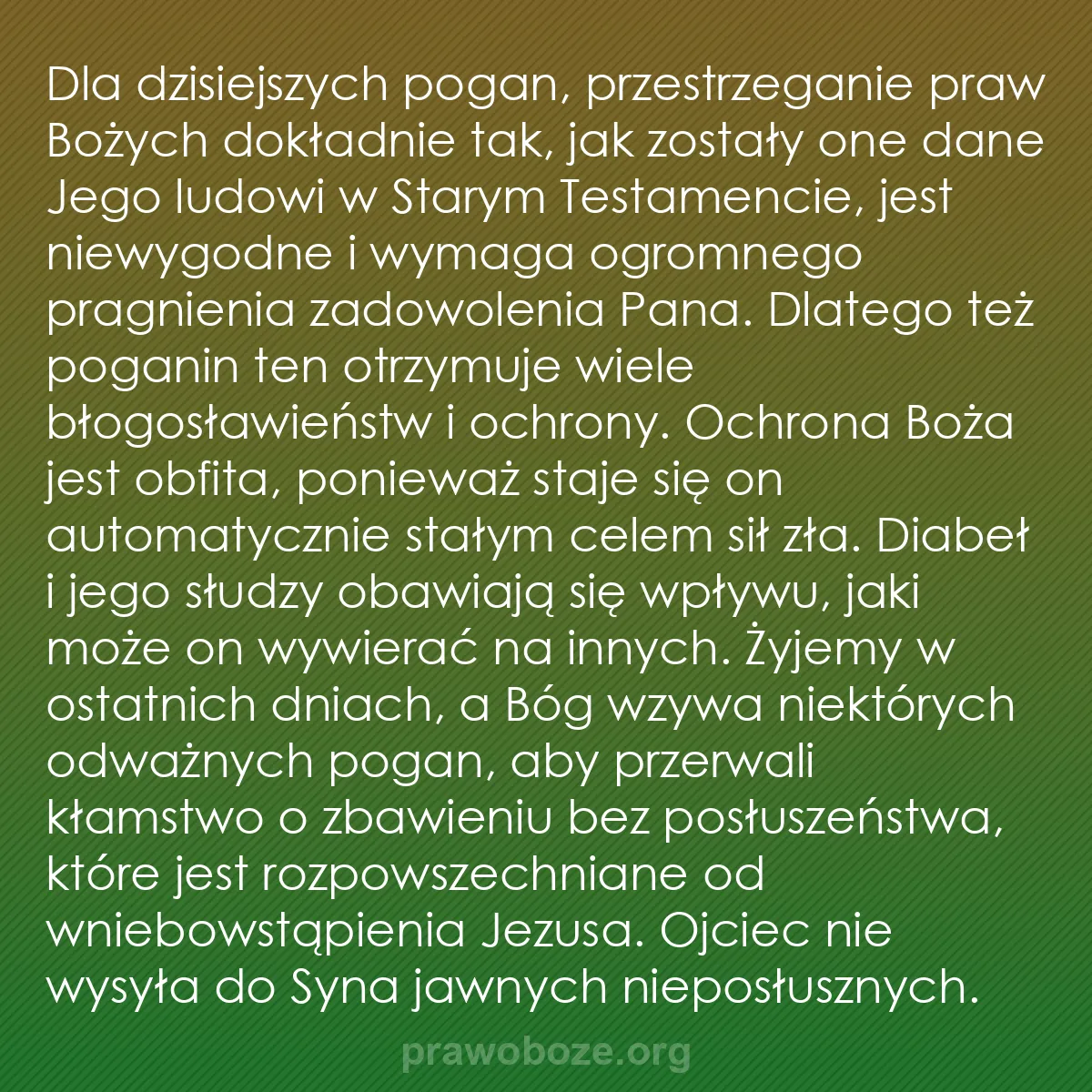 0216 – Grafika o Prawie Bożym: Dla dzisiejszych pogan, przestrzeganie praw Bożych...