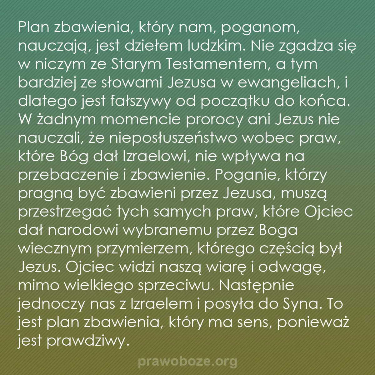 0223 – Grafika o Prawie Bożym: Plan zbawienia, który nam, poganom, nauczają, jest...