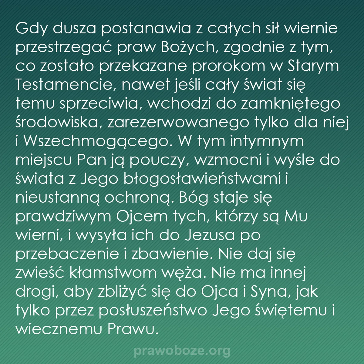 0245 – Grafika o Prawie Bożym: Gdy dusza postanawia z całych sił wiernie przestrzegać...