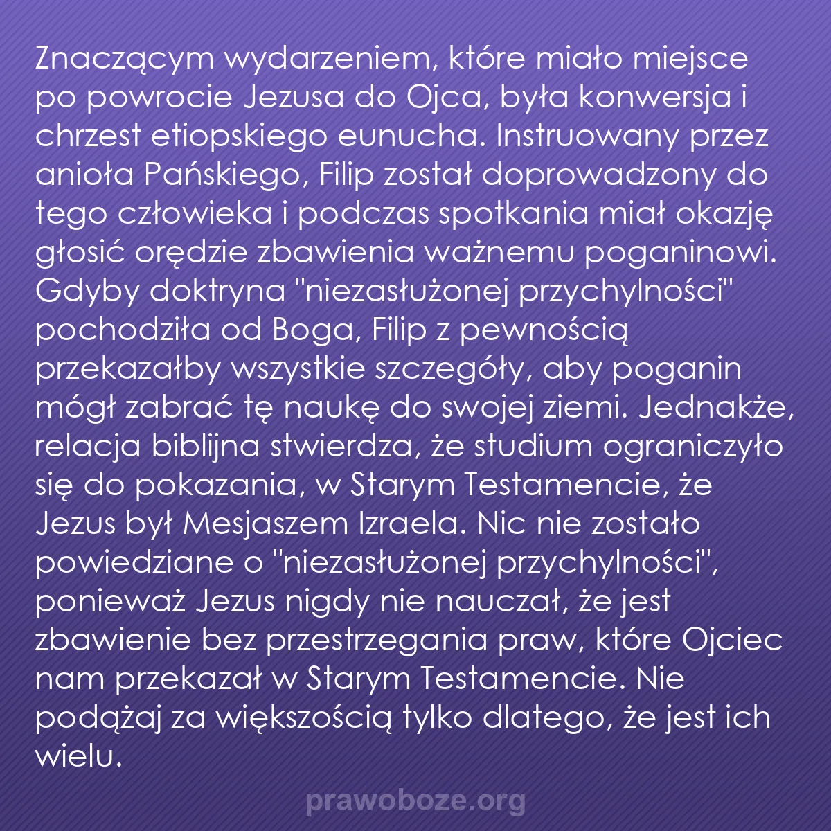 0258 – Grafika o Prawie Bożym: Znaczącym wydarzeniem, które miało miejsce po powrocie...