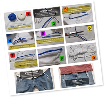 Miniatura prowadząca do pliku PDF z instrukcją krok po kroku, jak wykonać własny tzitzit zgodnie z przykazaniem Bożym.