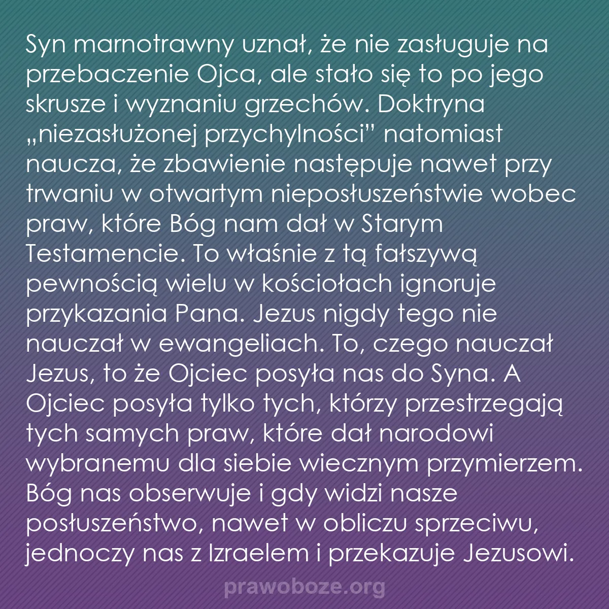 b0004 - Grafika o Prawie Bożym: Syn marnotrawny uznał, że nie zasługuje na przebaczenie Ojca,...