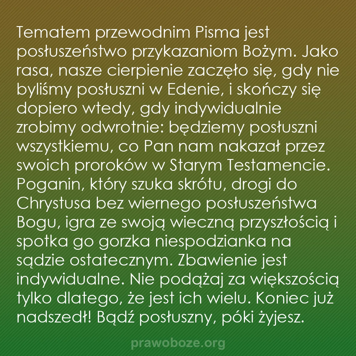 b0036 - Grafika o Prawie Bożym: Tematem przewodnim Pisma jest posłuszeństwo przykazaniom Bożym....