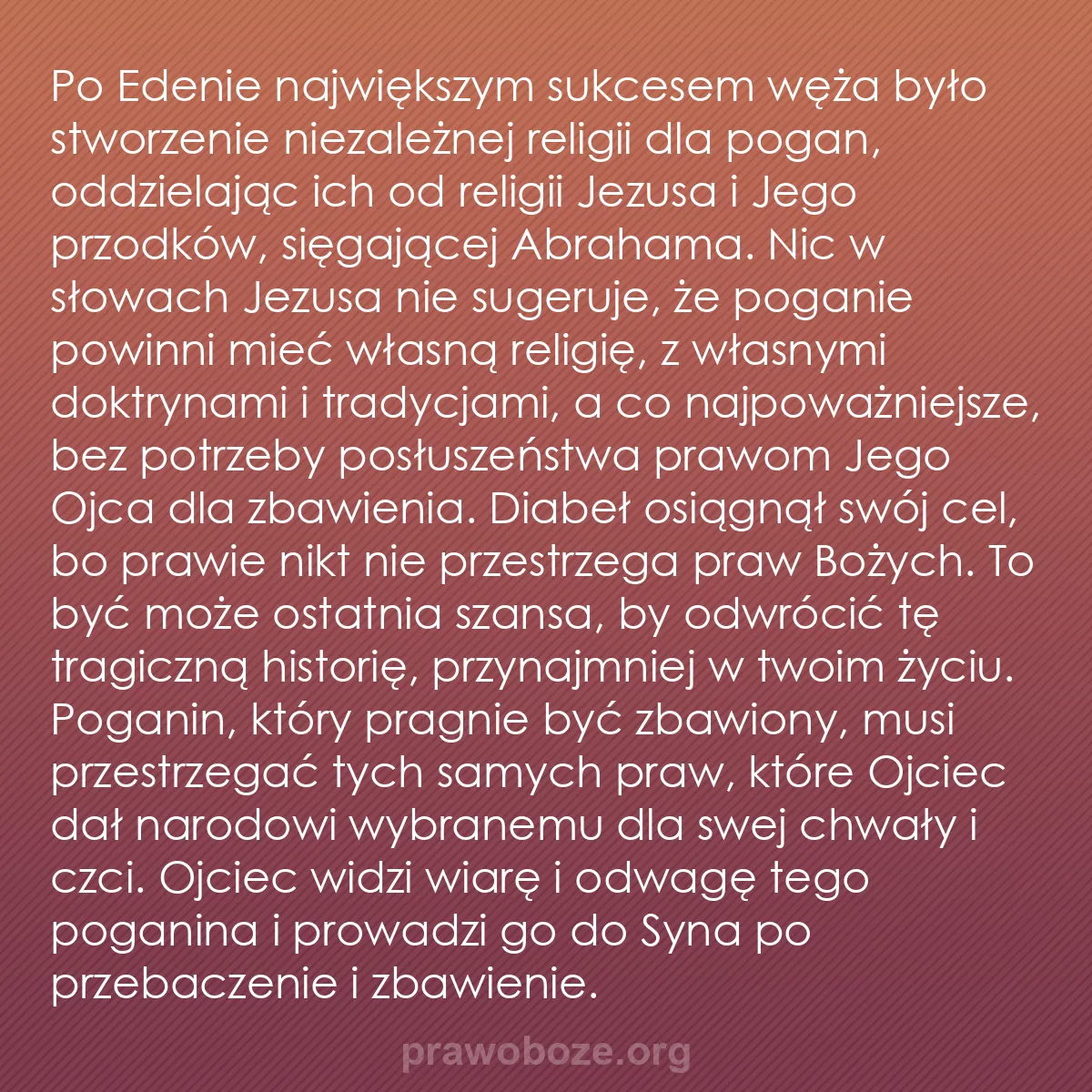 b0046 - Grafika o Prawie Bożym: Po Edenie największym sukcesem węża było stworzenie niezależnej...