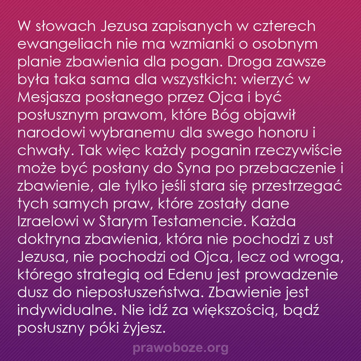 b0061 - Grafika o Prawie Bożym: W słowach Jezusa zapisanych w czterech ewangeliach nie ma wzmianki...
