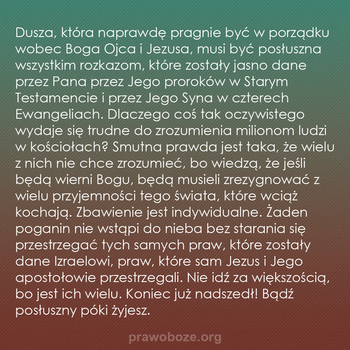 b0073 - Grafika o Prawie Bożym: Dusza, która naprawdę pragnie być w porządku wobec Boga Ojca...