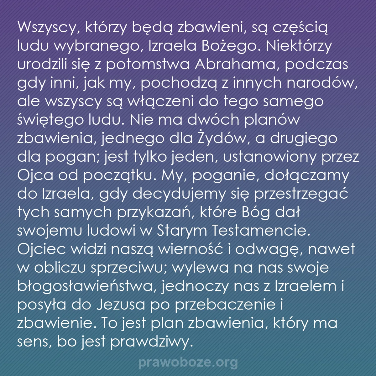 b0102 - Grafika o Prawie Bożym: Wszyscy, którzy będą zbawieni, są częścią ludu wybranego, Izraela...