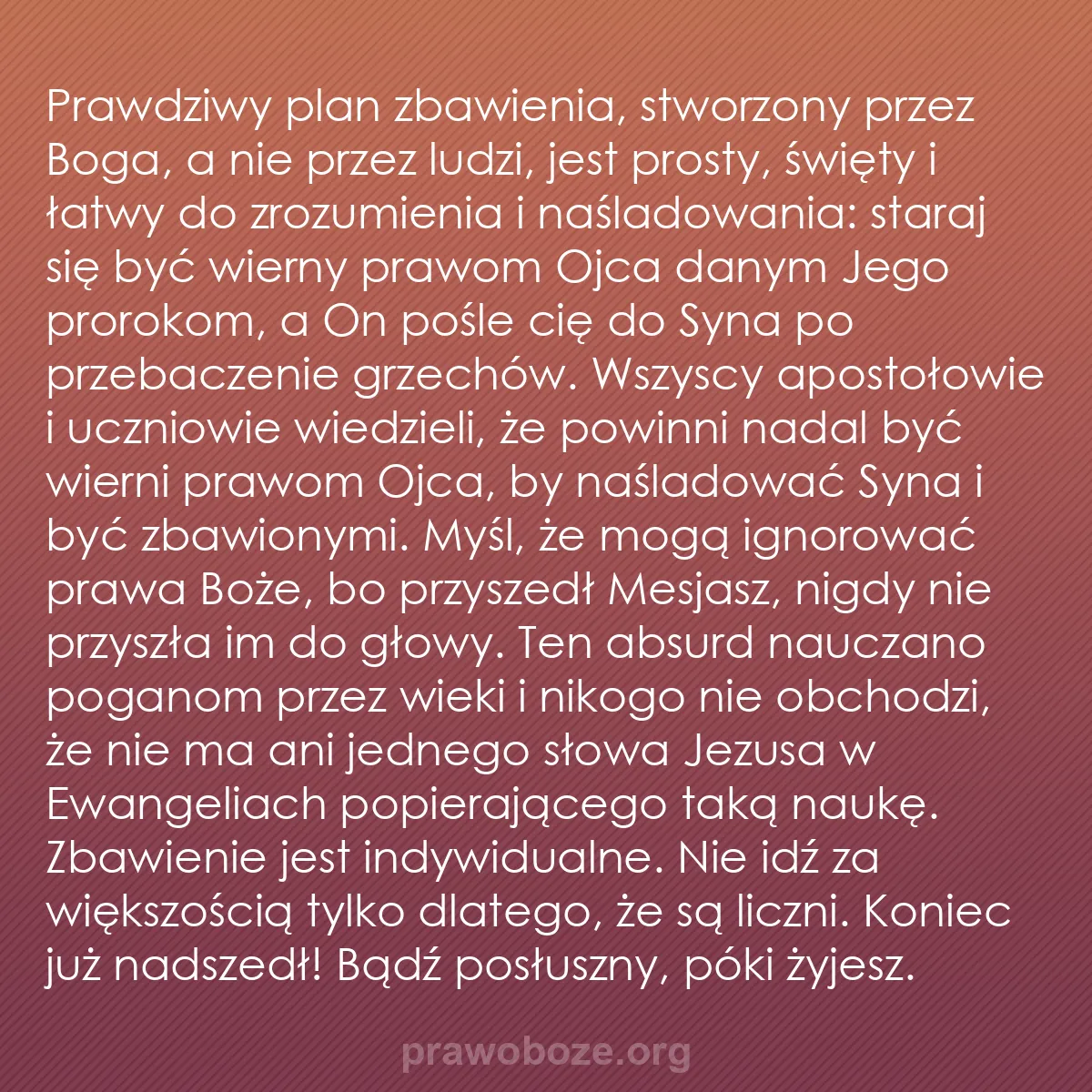 b0106 - Grafika o Prawie Bożym: Prawdziwy plan zbawienia, stworzony przez Boga, a nie przez...