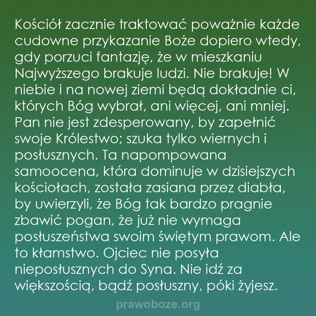 b0110 - Grafika o Prawie Bożym: Kościół zacznie traktować poważnie każde cudowne przykazanie...