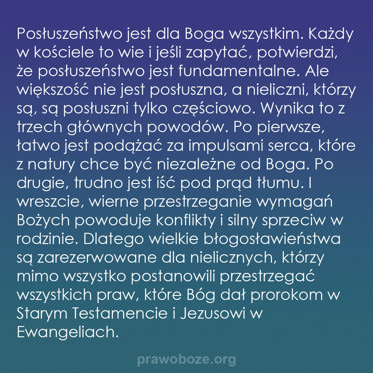 b0117 - Grafika o Prawie Bożym: Posłuszeństwo jest dla Boga wszystkim. Każdy w kościele to wie...