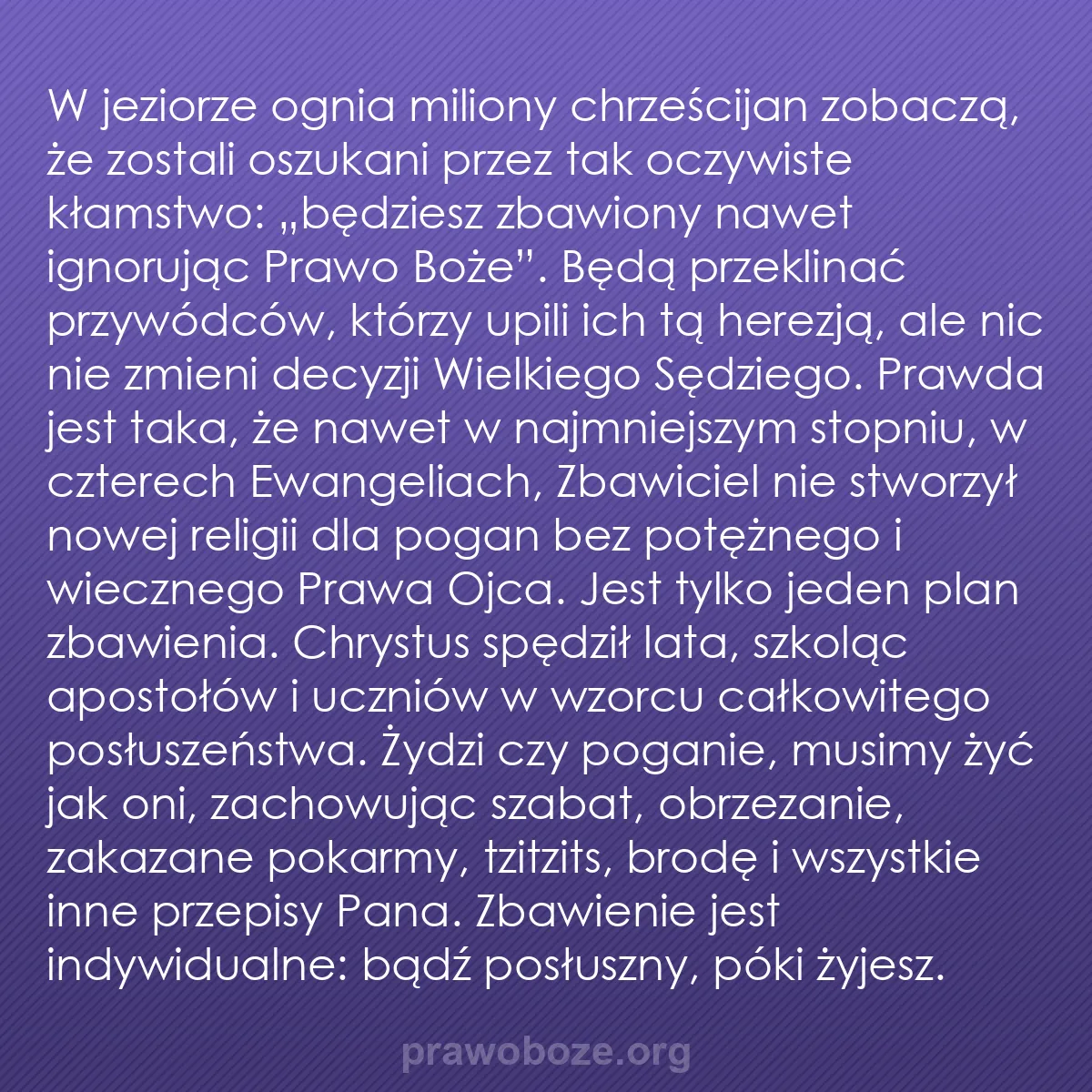 b0118 - Grafika o Prawie Bożym: W jeziorze ognia miliony chrześcijan zobaczą, że zostali oszukani...