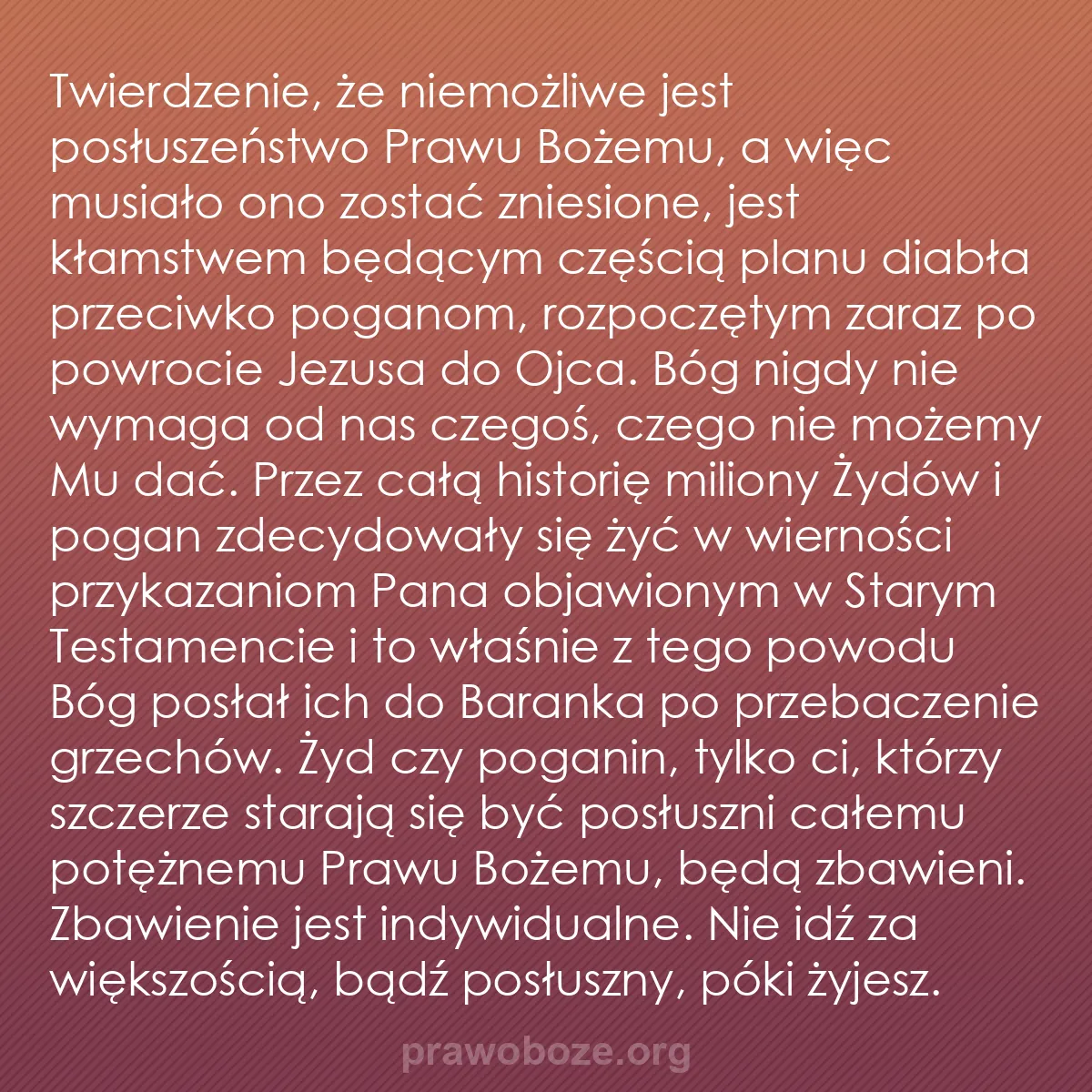 b0126 - Grafika o Prawie Bożym: Twierdzenie, że niemożliwe jest posłuszeństwo Prawu Bożemu,...