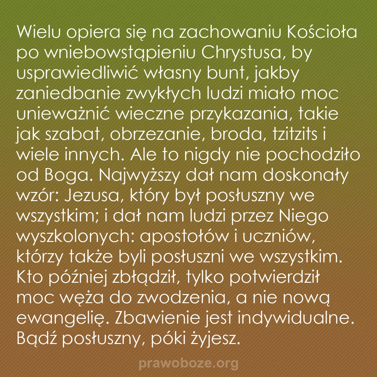 b0129 - Grafika o Prawie Bożym: Wielu opiera się na zachowaniu Kościoła po wniebowstąpieniu...
