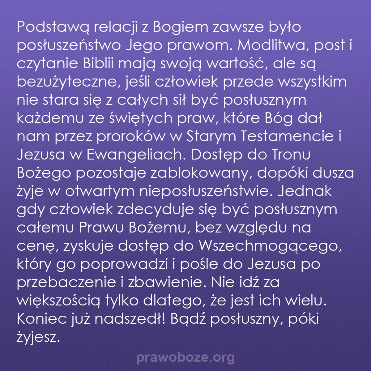 b0138 - Grafika o Prawie Bożym: Podstawą relacji z Bogiem zawsze było posłuszeństwo Jego prawom....