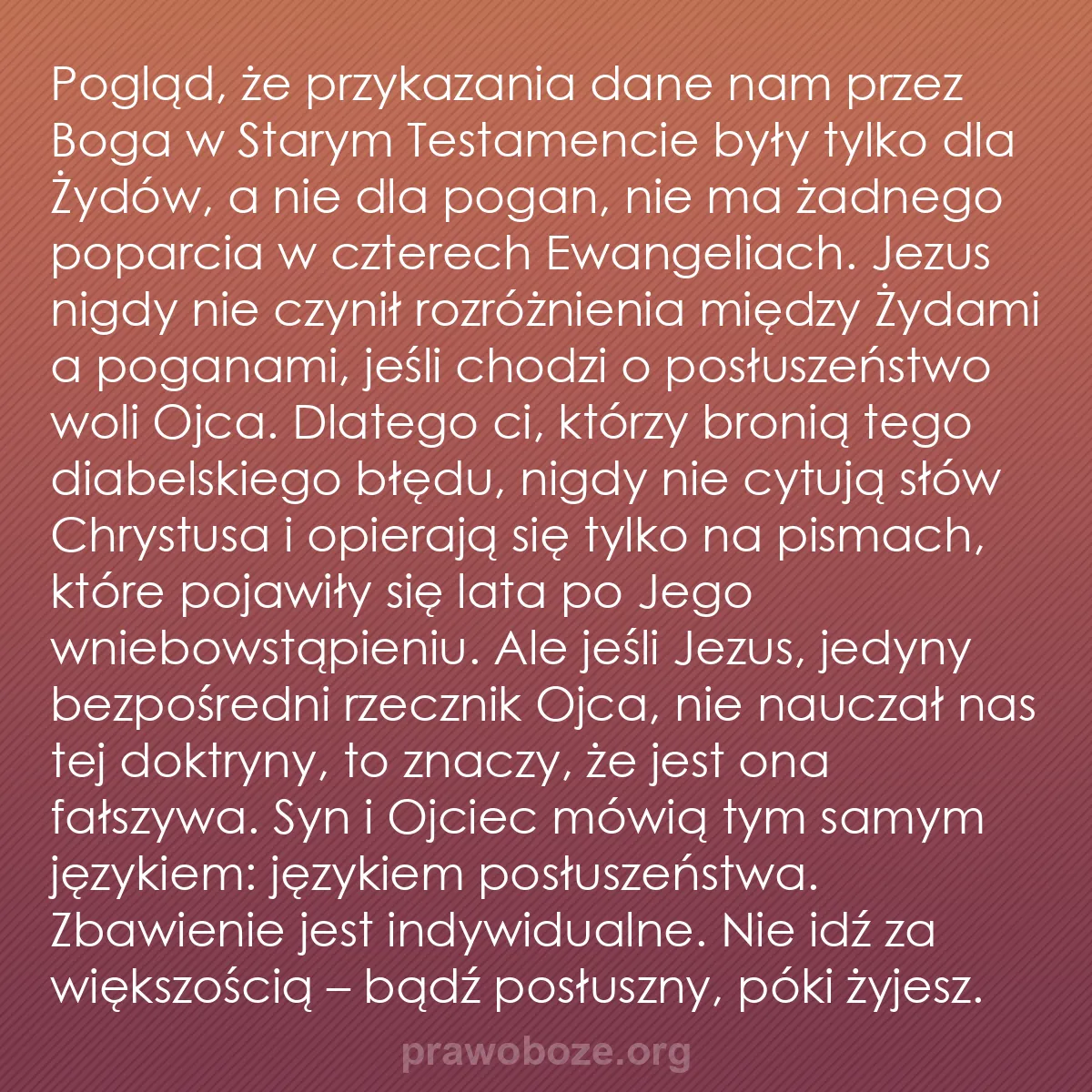 b0146 - Grafika o Prawie Bożym: Pogląd, że przykazania dane nam przez Boga w Starym Testamencie...