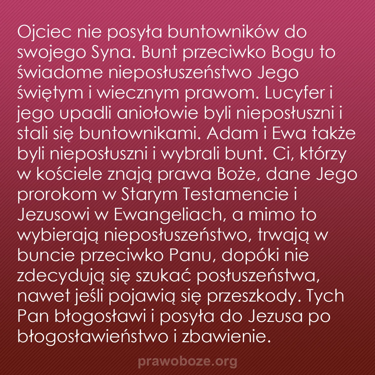 b0159 - Grafika o Prawie Bożym: Ojciec nie posyła buntowników do swojego Syna. Bunt przeciwko...