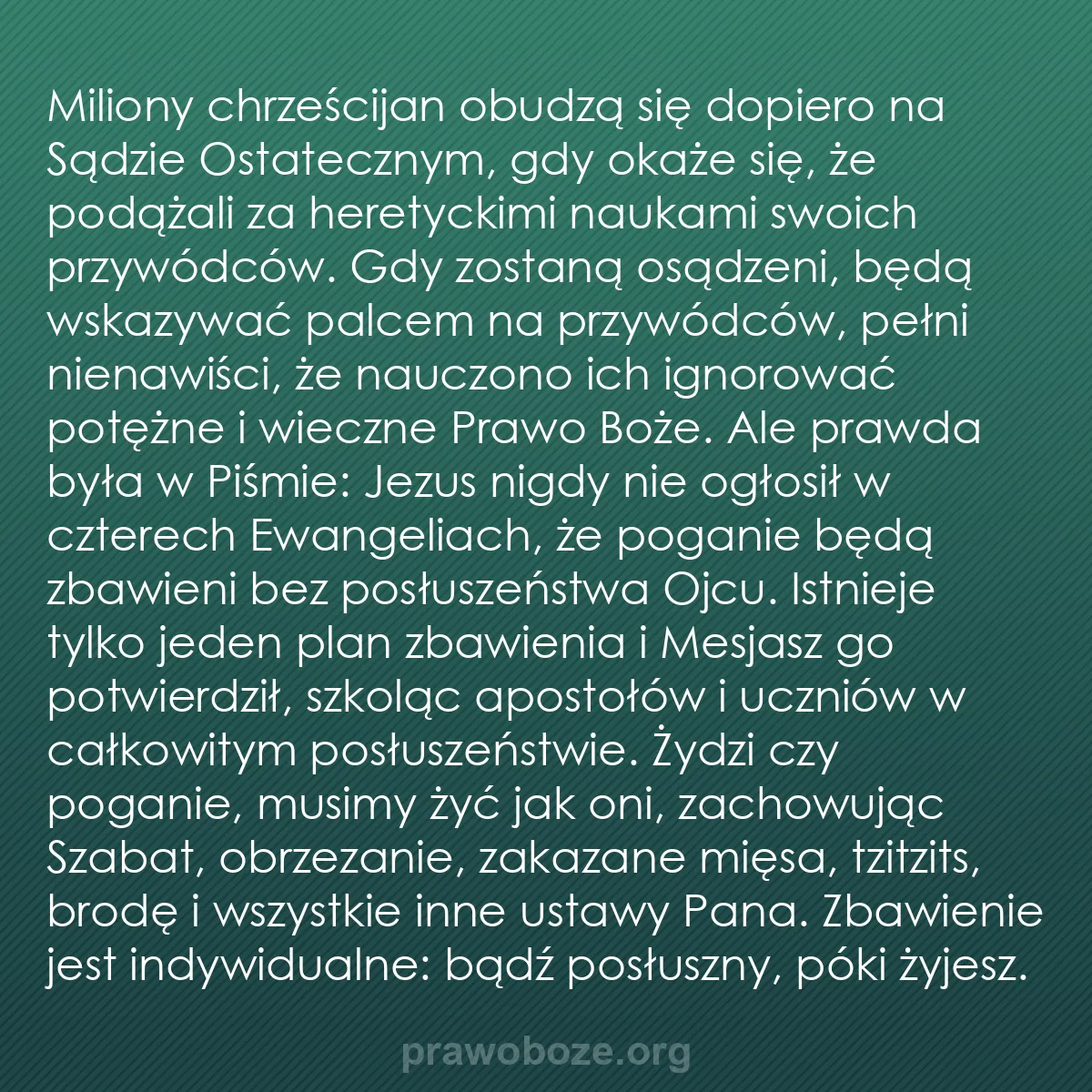 b0160 - Grafika o Prawie Bożym: Miliony chrześcijan obudzą się dopiero na Sądzie Ostatecznym,...