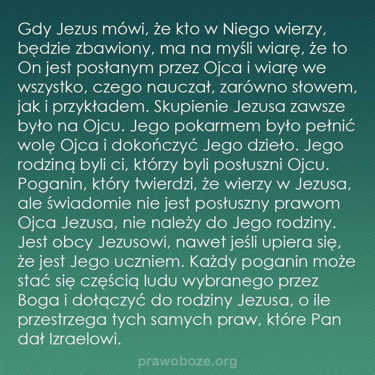 b0165 - Grafika o Prawie Bożym: Gdy Jezus mówi, że kto w Niego wierzy, będzie zbawiony, ma na...