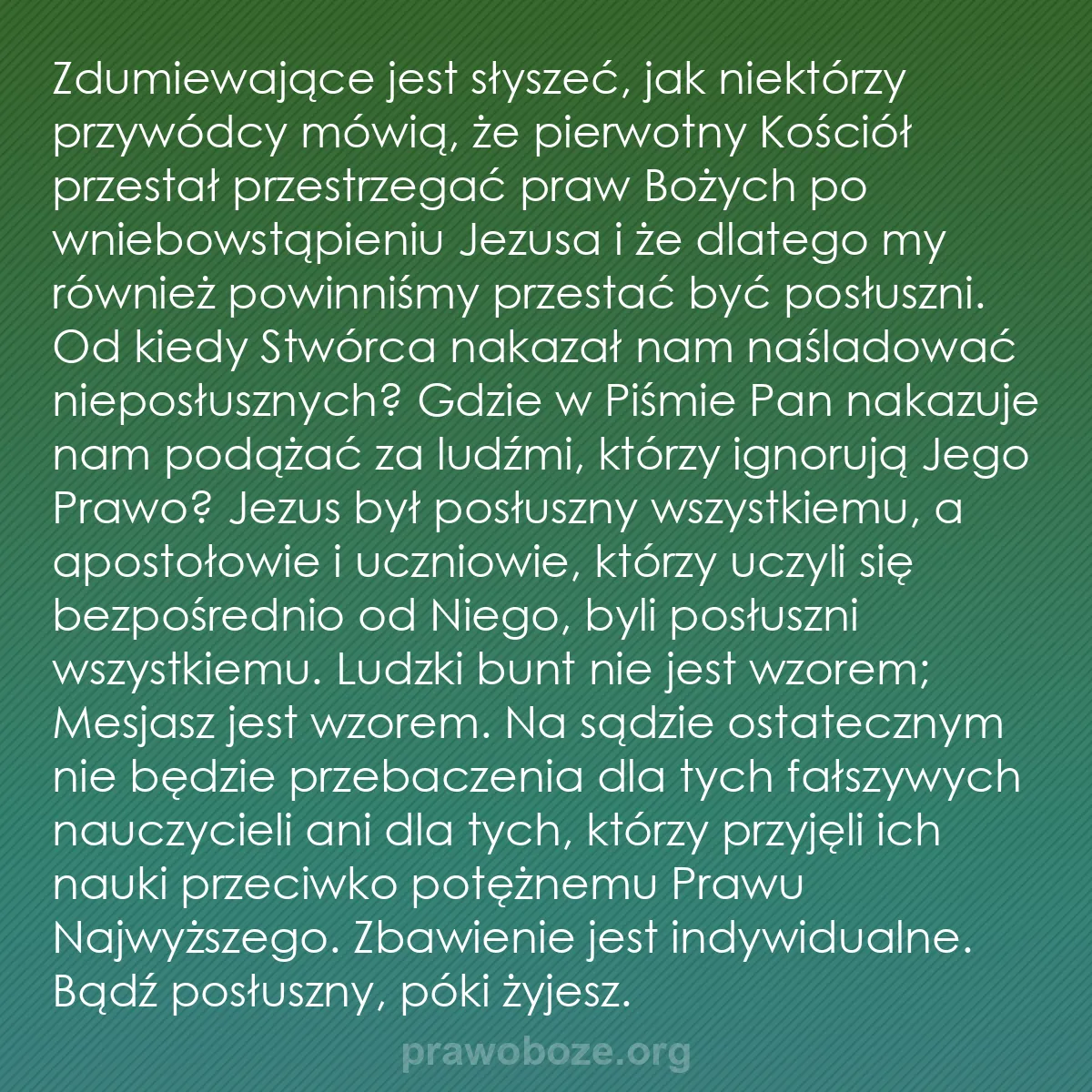 b0170 - Grafika o Prawie Bożym: Zdumiewające jest słyszeć, jak niektórzy przywódcy mówią, że...