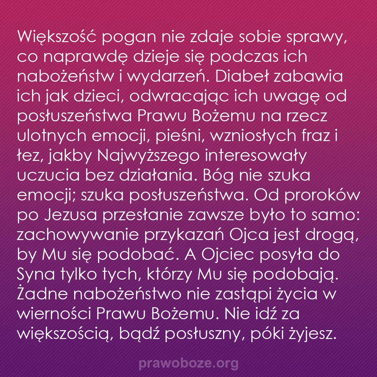 b0181 - Grafika o Prawie Bożym: Większość pogan nie zdaje sobie sprawy, co naprawdę dzieje się...