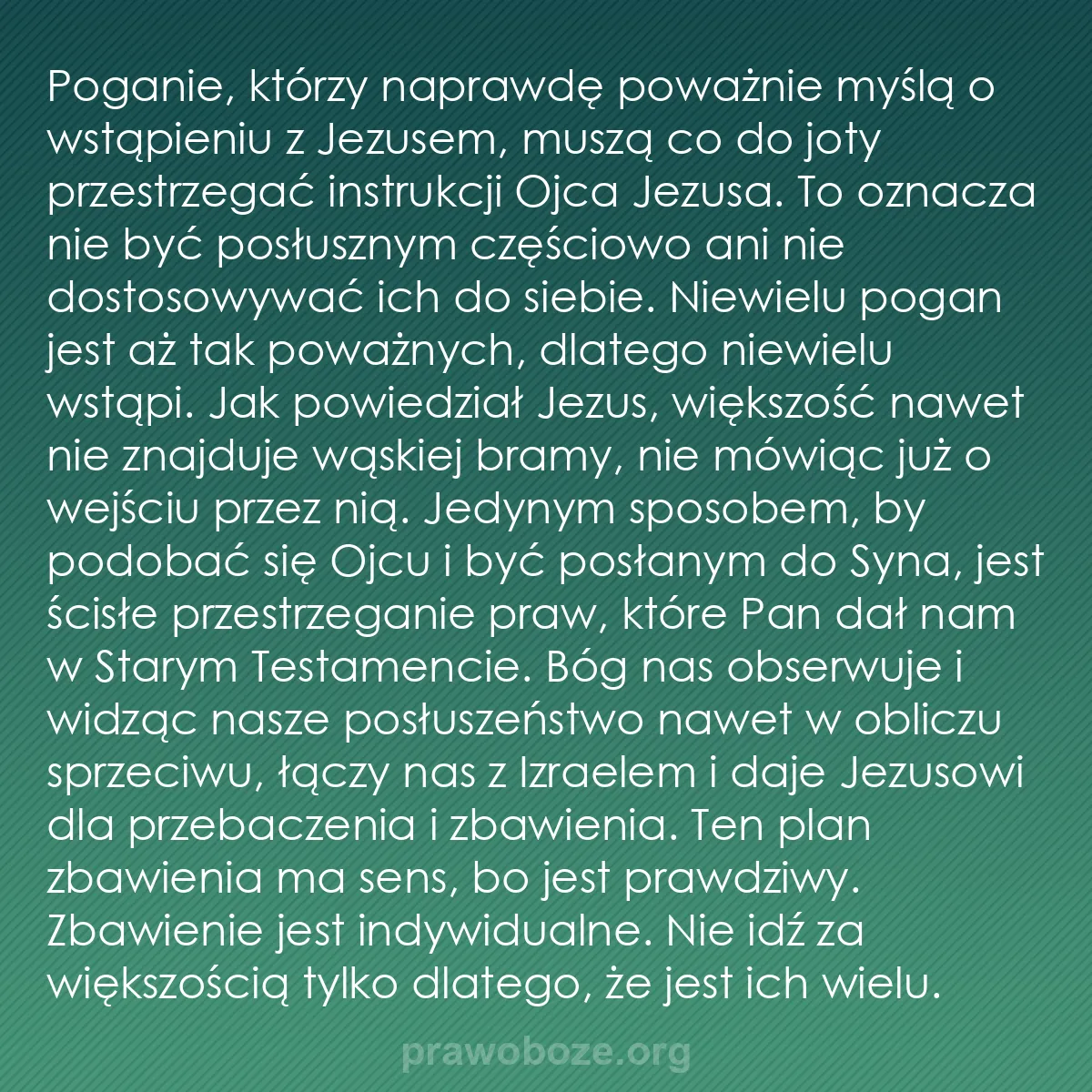 b0185 - Grafika o Prawie Bożym: Poganie, którzy naprawdę poważnie myślą o wstąpieniu z Jezusem,...
