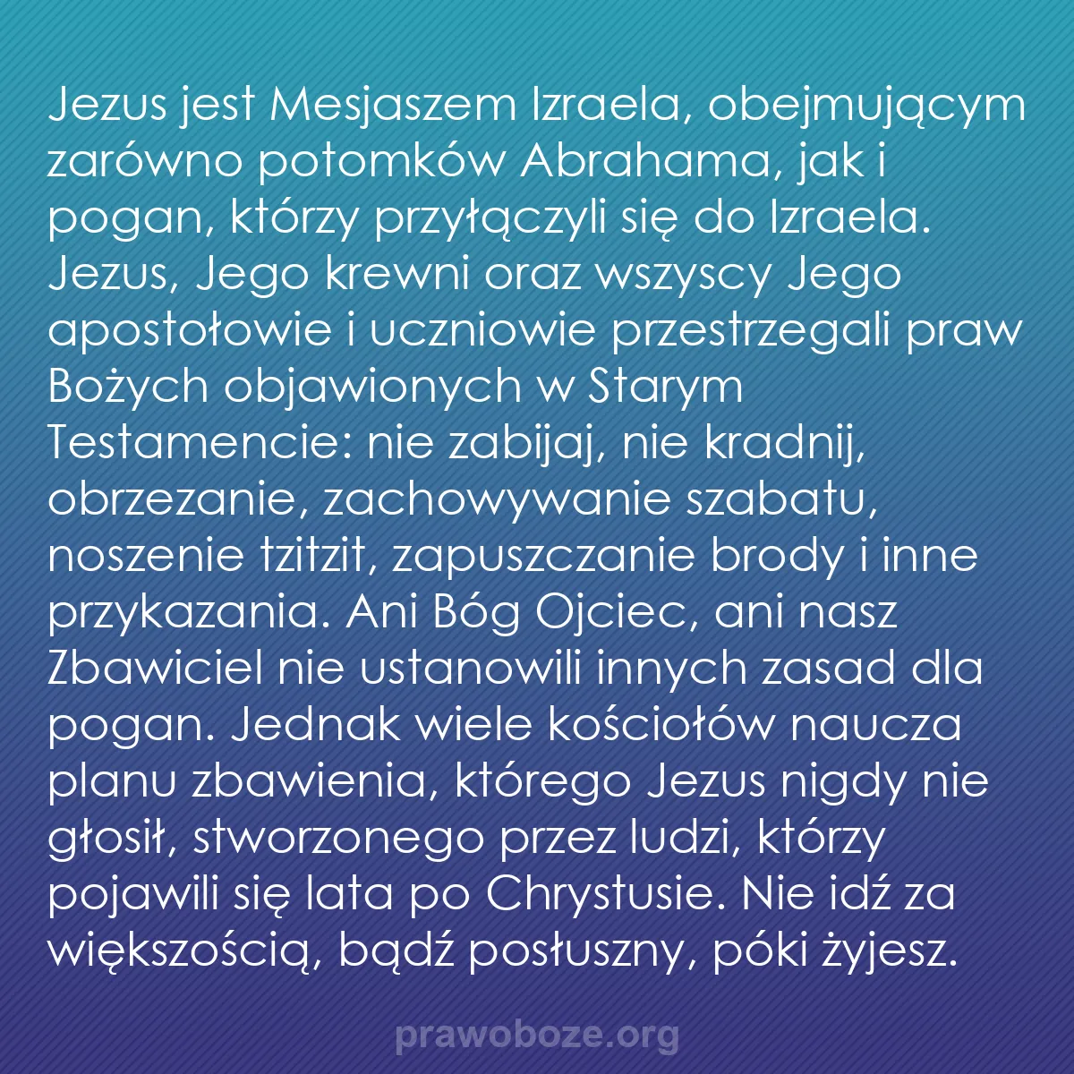 b0195 - Grafika o Prawie Bożym: Jezus jest Mesjaszem Izraela, obejmującym zarówno potomków Abrahama,...