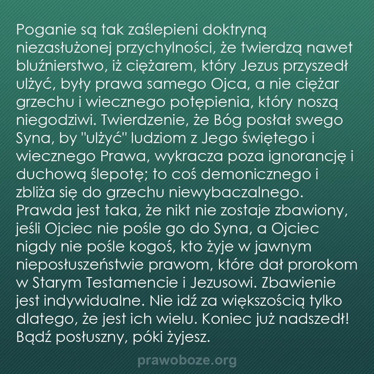 b0200 - Grafika o Prawie Bożym: Poganie są tak zaślepieni doktryną niezasłużonej przychylności,...