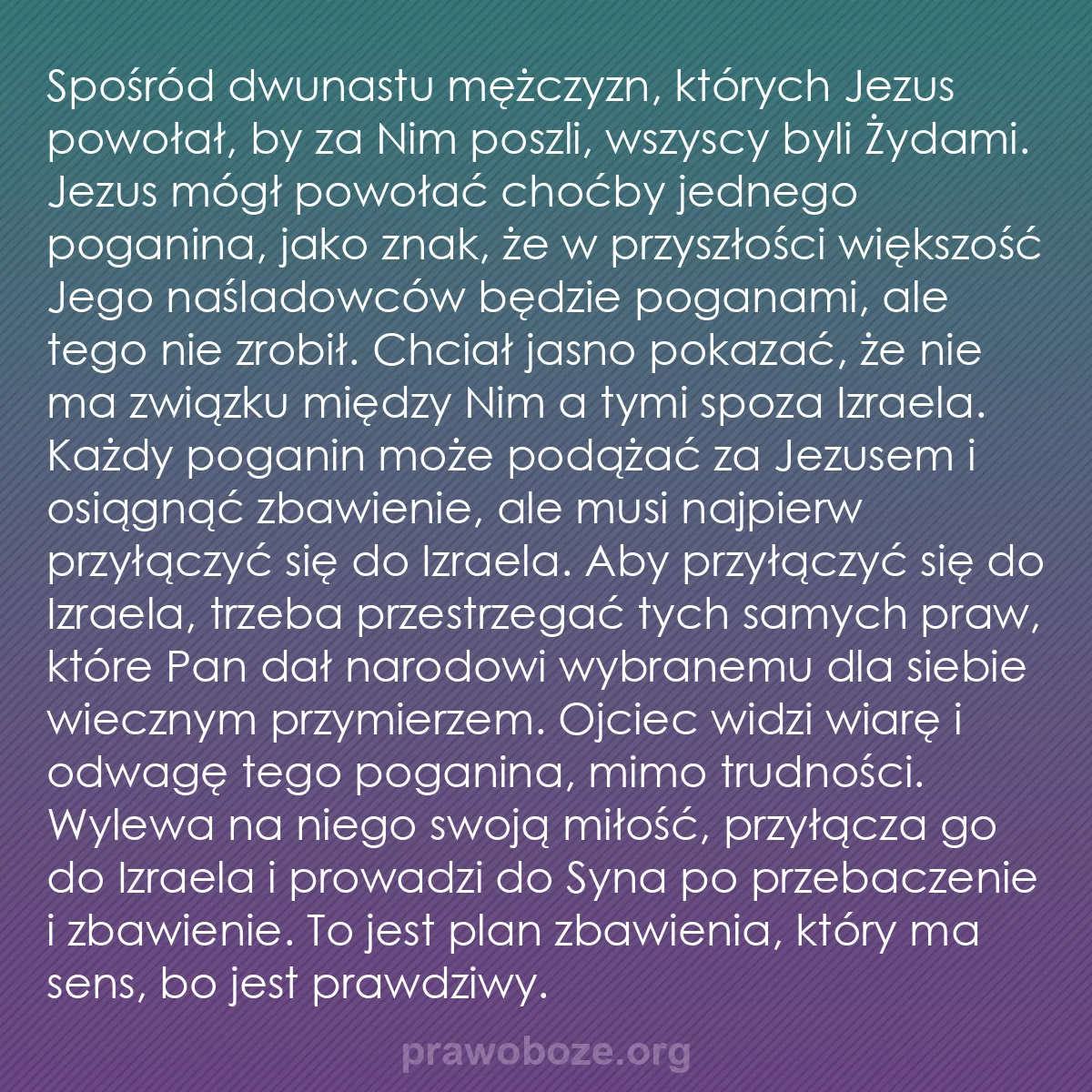 b0204 - Grafika o Prawie Bożym: Spośród dwunastu mężczyzn, których Jezus powołał, by za Nim...