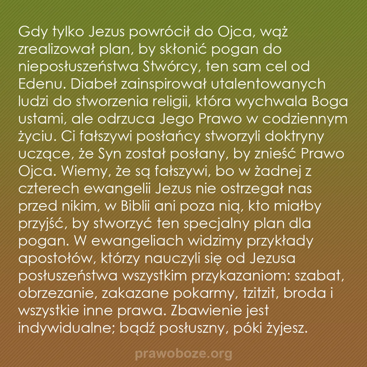 b0209 - Grafika o Prawie Bożym: Gdy tylko Jezus powrócił do Ojca, wąż zrealizował plan, by skłonić...