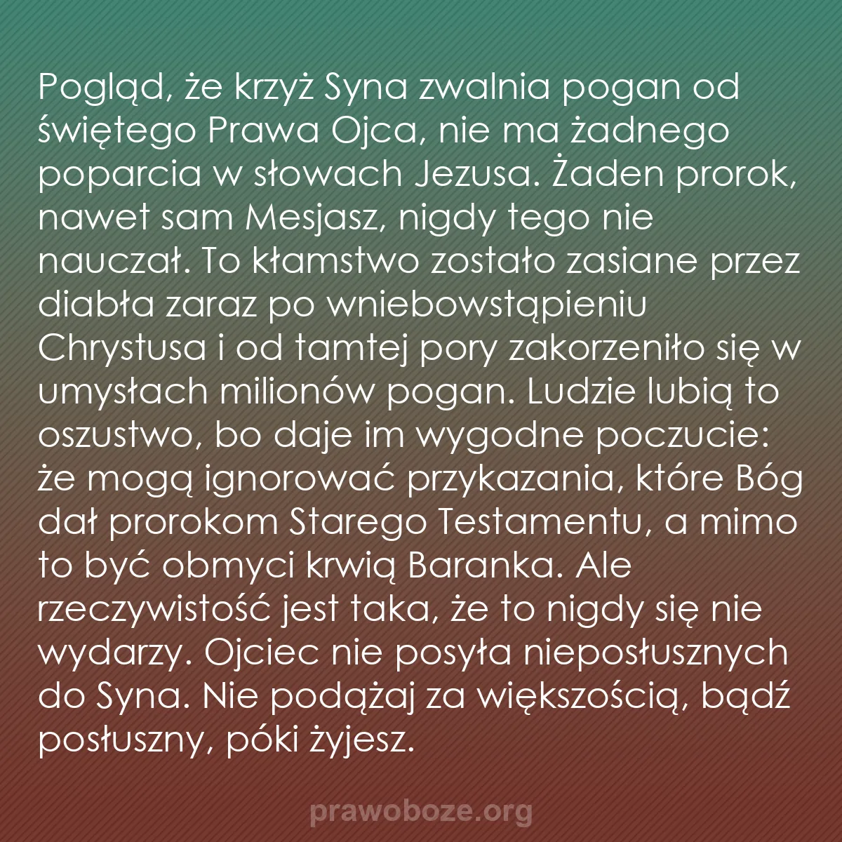 b0253 - Grafika o Prawie Bożym: Pogląd, że krzyż Syna zwalnia pogan od świętego Prawa Ojca,...